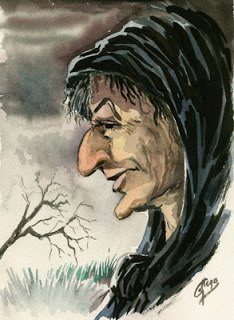 acuarela para una historia de brujas